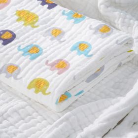 Baby Cotton Super Soft Absorbent Gauze Bath Towel (Option: Baby elephant-95x75cm)