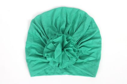 Knotted Caps Turban Newborn Baby Hospital Hat Soft Cotton Toddler Kids Girl Head Wrap Cap Beanie Hat (Color: green)