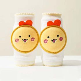 Baby 3D Cartoon Patched Pattern Mesh Breathable Design Anti-Fall Knee Pads (Color: Light Yellow, Size/Age: Average Size (0-6Y))