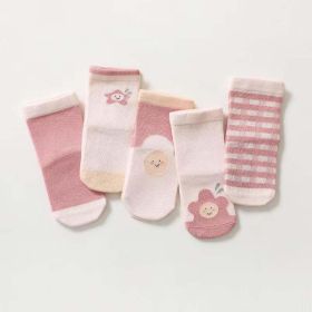 Tube Socks 1Lot=5pairs (Color: pink, Size/Age: S (0-1Y))