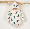 Baby Boy 1pcs Cartoon Dinosaur Pattern Long Sleeves O-Neck Bodysuit & Hats