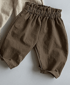 Baby Solid Color Loose Casual Pants (Color: brown, Size/Age: 90 (12-24M))