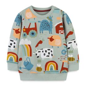 Baby Boy Cartoon Graphic Long Sleeve Hot Selling Hoodie (Color: green, Size/Age: 90 (12-24M))