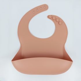 New Children Eating Silicone Bib (Color: orange)