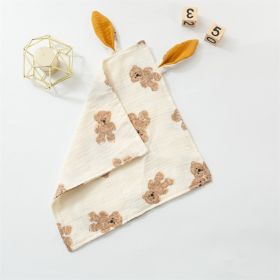 Baby Rabbit Ears Appeasing Towel Cotton Cloth To Sleep With Hug Blanket (Option: Double Bears-30 √ó 30cm)