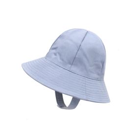 New Japanese Children's Summer Sunscreen Fisherman Hat (Option: Sky Blue-S)