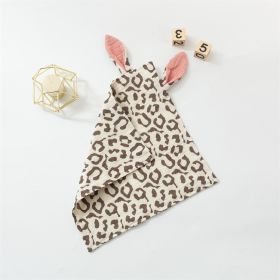 Baby Rabbit Ears Appeasing Towel Cotton Cloth To Sleep With Hug Blanket (Option: Leopard Print-30 √ó 30cm)