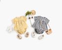 Baby Girl Plaid Pattern Single Breasted Design Shirt Combo Shorts Sets