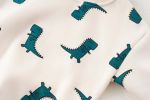 Baby Boy 1pcs Cartoon Dinosaur Pattern Long Sleeves O-Neck Bodysuit & Hats