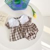 Baby Girls Grid Top Combo Grid Shorts In Sets