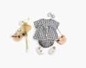 Baby Girl Plaid Pattern Single Breasted Design Shirt Combo Shorts Sets