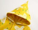 Baby 1pcs Cartoon Duck Print Button Front Rompers & Onesies With Triangle Hats