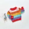 Baby Rainbow Pattern Pullover Long Sleeve Knitwear Sweater