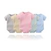 Baby Solid Color Short Sleeve Soft Cotton Comfy Onesies