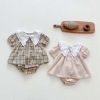 Baby Girls Lapel Collar Short Sleeve Top Combo Short Pants In Sets