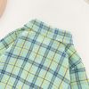 Baby Boy Classic Plaid Pattern Lapel Design Long Sleeve Rompers