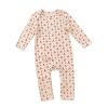 Baby Ditsy Flower Pattern Envelope Collar Nordic Style Jumpsuit