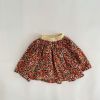 Baby Girls Floral Pattern Half Skirt In Summer Wearing Outfit