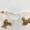 Baby Girl Bear Print Pattern Round Collar Shirt Top Combo Short Pants Sets In Summer Outfit Wearing