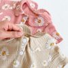 Baby Girl Floral Print Doll Collar Design Neck Buttoned Tops Combo Shorts Sets