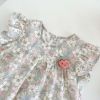 Baby Floral Graphic 3D Strawberry Patched Design Butterfly Sleeve Onesies Dress