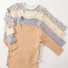 Baby Floral & Heart Pattern Soft Cotton Long Sleeved Onesies