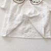 Baby Girl Floral Embroidered Short-Sleeved Top Combo Shorts Two-Piece Sets In Summer