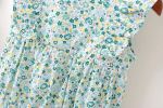 Baby Girl Floral Pattern Ruffle Sleeveless Or Long-Sleeved Design Newborn Summer Round Collar Onesies