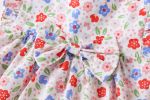 Baby Girls Floral Print Pattern With Bow Tie Design Round Collar Sleeveless Princess Newborn Onesies Dress