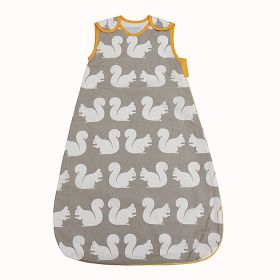 Baby Sleeveless Sleeping Bag Thin (Option: Grey squirrel-75to105cm)