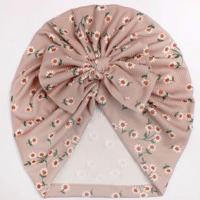 Polyester Baby Bow Hat Creative Printing Girls' Hat Infants Baby Hat (Option: H)