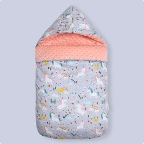 Baby Cotton Anti-surprise Jumping Child Sleeping Bag (Option: Rainbow Pegasus-88x46cm)