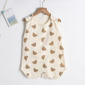 Newborn Baby Gauze Sleeping Bag (Option: Petite Korean Style Bear-XL Code)