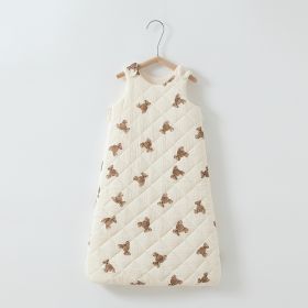 Baby Cotton-padded Sleeping Bag Vest (Option: Bear-M)