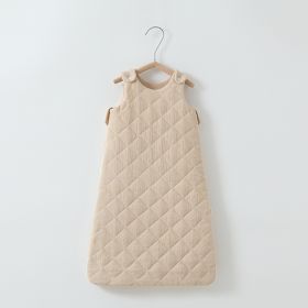 Baby Cotton-padded Sleeping Bag Vest (Option: Light Khaki-M)