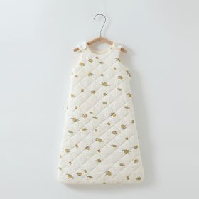 Baby Cotton-padded Sleeping Bag Vest (Option: Lemon-M)